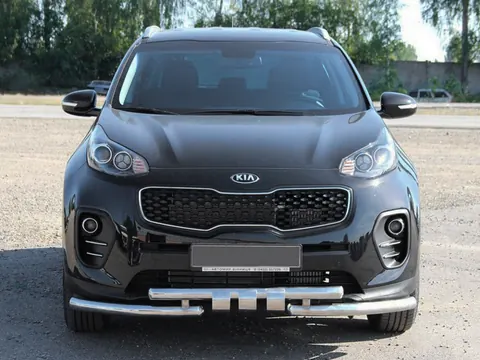 Передній захист ST009-15 (нерж) для Kia Sportage 2015-2021 рр — Kia Sportage 2015-2021 гг. DianaParts