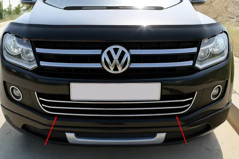 Посмішка на передній бампер (1 шт, нерж) для Volkswagen Amarok 2010-2022 рр — Volkswagen Amarok 2010-2022 гг. DianaParts