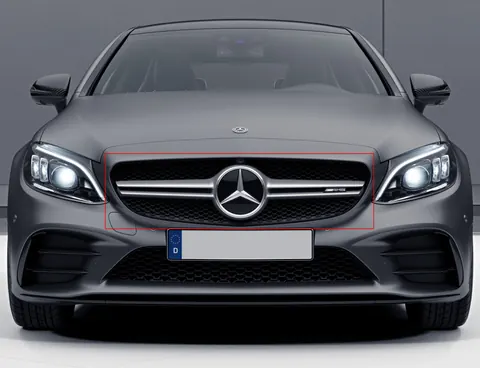 Передня решітка AMG Silver (для Avantgarde/AMG-Line/C43 AMG) 2014-2018, з камерою для Mercedes C-сlass W205 рр — Mercedes C-сlass W205 2014-2021 гг. DianaParts