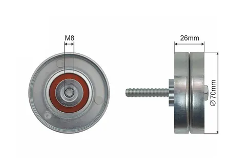 направляющий ремень шкива mazda 3/6,264-03