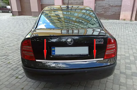 Кромка багажника (нерж.) для Skoda Superb 2001-2009 рр — Skoda Superb 2001-2009 гг. DianaParts