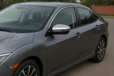 Накладка на дзеркала (2 шт, нерж.) для Honda Civic Sedan 2021- рр — Honda Civic Sedan 2021- гг. DianaParts