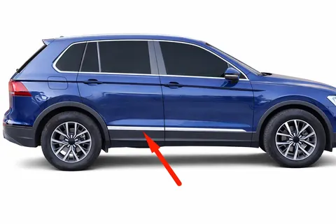 Молдинг дверний OmsaLine для AllSpace (4 шт, нерж) для Volkswagen Tiguan 2016-2023 рр — Volkswagen Tiguan 2016-2023 гг. DianaParts