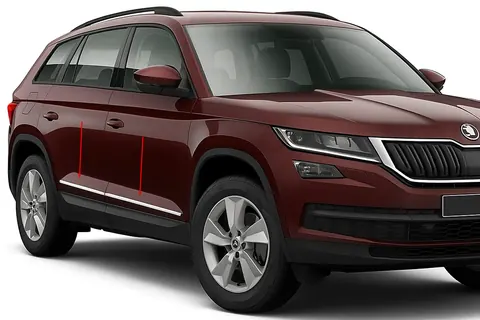 Молдинг дверний OmsaLine (нерж) для Skoda Kodiaq 2016-2023 рр — Skoda Kodiaq 2016-2023 гг. DianaParts