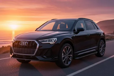 Бокові пороги Bosphore Black (2 шт., Алюміній) для Ауди Q3 2019- рр — Audi Q3 2019- гг. DianaParts