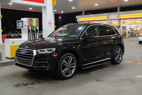 Бокові пороги Bosphorus Black (2 шт., Алюміній) для Ауди Q5 2017-2025 рр — Audi Q5 2017-2025 гг. DianaParts