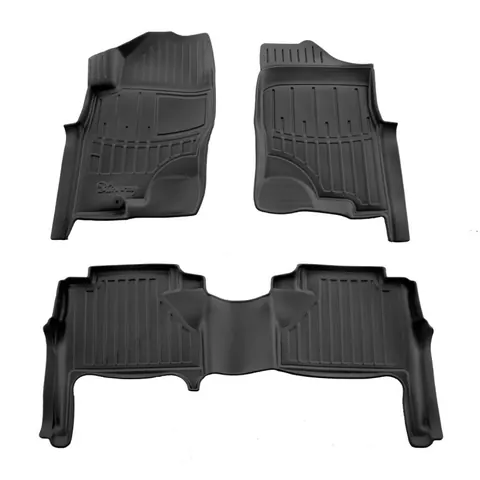 Килимки Stingray 3D (5 шт, поліуретан) для Nissan Navara 2006-2015 рр — Nissan Navara 2006-2015 гг. DianaParts