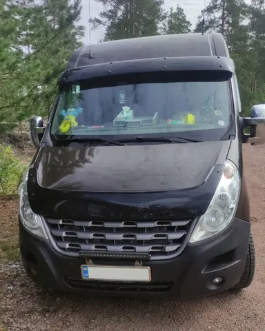 Козирьок на лобове скло V2 (чорний глянець, 5мм) для Opel Movano 2004-2010 рр — Opel Movano 2004-2010 гг. DianaParts