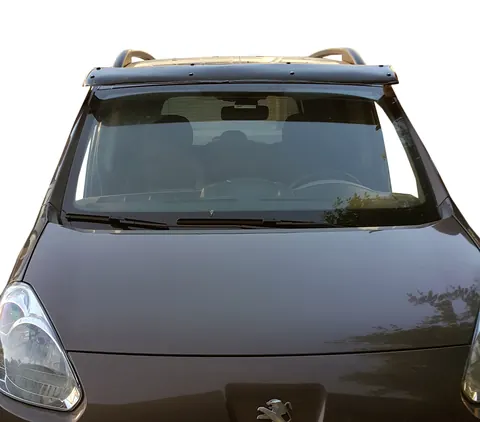 Козирьок на лобове скло (чорний глянець, 5мм) для Peugeot Partner Tepee 2008-2018 рр — Peugeot Partner Tepee 2008-2018 гг. DianaParts