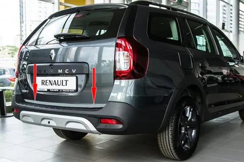 Кромка багажника (нерж) Carmos - Турецька сталь для Renault Logan MCV 2013-2022 рр — Renault Logan MCV 2013-2022 гг. DianaParts