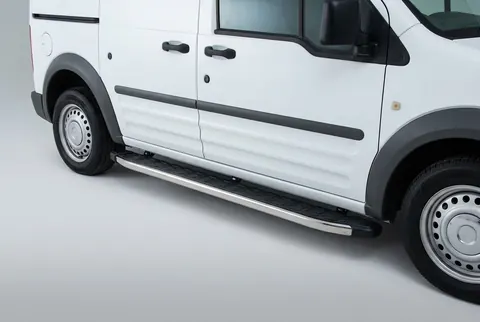Бокові пороги BlackLine (2 шт, алюміній) Стандартна база для Ford Connect 2010-2013 рр — Ford Connect 2010-2013 гг. DianaParts