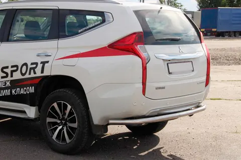 Задній захист AK005 (нерж) для Mitsubishi Pajero Sport 2015- рр — Mitsubishi Pajero Sport 2015- гг. DianaParts