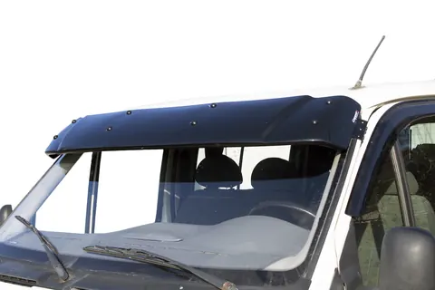 Козирьок на лобове скло (чорний глянець, 5мм) для Ford Transit 1991-2000 рр — Ford Transit 1991-2000 гг. DianaParts
