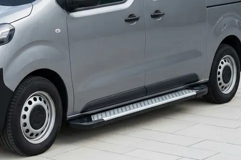Бокові пороги Allmond Grey (2 шт, нерж.) M - Середня база для Toyota Proace 2016- рр — Toyota Proace 2016- гг. DianaParts