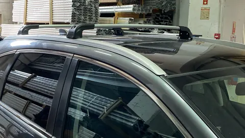 Поперечний багажник на вбудовані рейлінги Strong (2 шт) Сірий для Honda CRV 2012-2016 рр — Honda CRV 2012-2016 гг. DianaParts