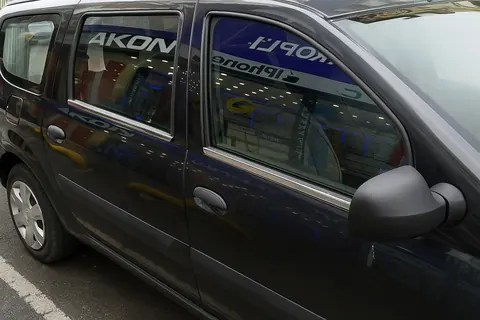 Зовнішня окантовка стекол (4 шт, нерж.) Carmos - Турецька сталь для Renault Logan MCV 2005-2013 рр — Renault Logan MCV 2005-2013 гг. DianaParts