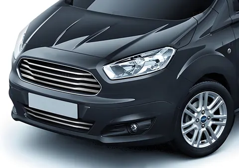 Накладки на решітку Carmos (2014-2018, 6 шт, нерж) для Ford Courier рр — Ford Courier 2014-2023 гг. DianaParts