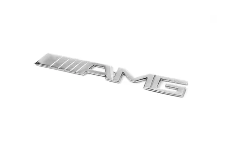 Шильдик AMG (15см, нержавійка) для Mercedes-Benz — Mercedes-Benz DianaParts