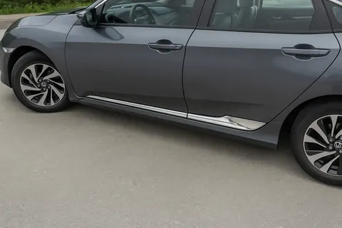 Молдинг дверний V2 (4 шт, нерж) для Honda Civic Sedan X 2016-2021 рр — Honda Civic Sedan X 2016-2021 гг. DianaParts