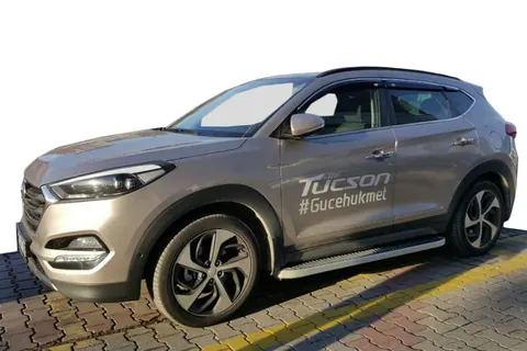 Бокові пороги Tayga Grey (2 шт., Алюміній) для Hyundai Tucson TL 2016-2021 рр — Hyundai Tucson TL 2016-2021 гг. DianaParts