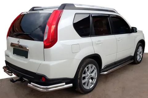 Задні кути AK003-Double (2 шт., нерж.) для Nissan X-trail T31 2007-2014 рр — Nissan X-trail T31 2007-2014 гг. DianaParts
