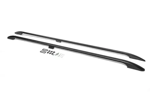 Рейлінги OmsaLine Solid (2 шт, чорні) коротка база для Ford Custom 2013-2022 рр — Ford Custom 2013-2022 гг. DianaParts