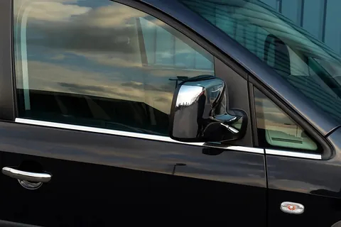 Окантовка вікон нижня (нерж) Передні, OmsaLine - Італійська нержавійка для Volkswagen Caddy 2010-2015 рр — Volkswagen Caddy 2010-2015 гг. DianaParts