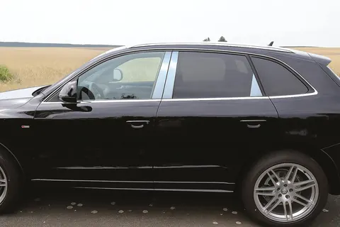 Молдинги дверних стійок (6 шт, нерж.) для Ауди Q5 2008-2017 рр — Audi Q5 2008-2017 гг. DianaParts