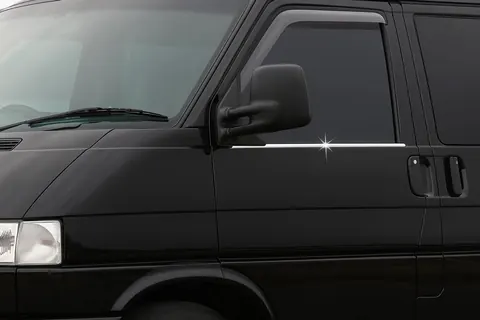Молдинги стекол (2 шт., нерж) Carmos - Турецька сталь для Volkswagen T4 Caravelle/Multivan 1990-2003 рр — Volkswagen T4 Caravelle/Multivan 1990–2003 гг. DianaParts