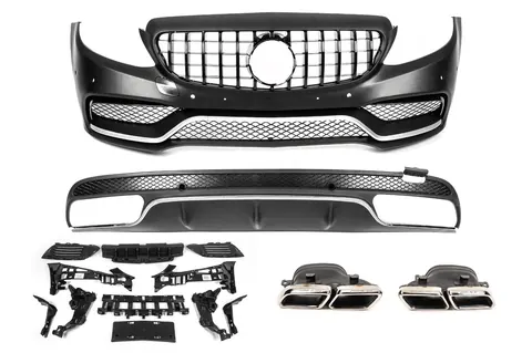 Комплект обвісів з дифузором V1 (AMG C63-designs 2014-2018) для Mercedes C-сlass W205 рр — Mercedes C-сlass W205 2014-2021 гг. DianaParts