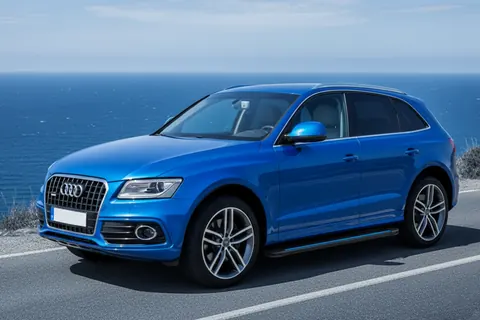 Бокові пороги Maya Blue (2 шт., алюміній) для Ауди Q5 2008-2017 рр — Audi Q5 2008-2017 гг. DianaParts