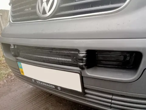 Нижня накладка на решітку (повна) Матова для Volkswagen T5 Transporter 2003-2010 рр — Volkswagen T5 Transporter 2003-2010 гг. DianaParts
