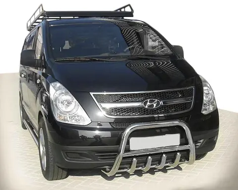 Кенгурятник WT003-2 (нерж.) для Hyundai H300, H1, Starex 2008-2020 рр — Hyundai H300, H1, Starex 2008-2020 гг. DianaParts