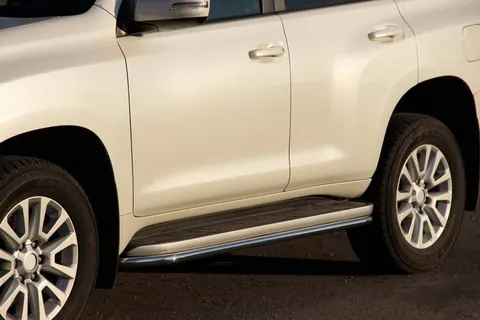 Захист бічного порогу BB004 (2 шт., нерж.) для Toyota Land Cruiser Prado 120 2002-2009 рр — Toyota Land Cruiser Prado 120 2002-2009 гг. DianaParts