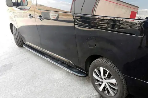 Бокові пороги Bosphorus Grey (2 шт., Алюміній) M – Середня база для Peugeot Traveller 2017- рр — Peugeot Traveller 2017- гг. DianaParts