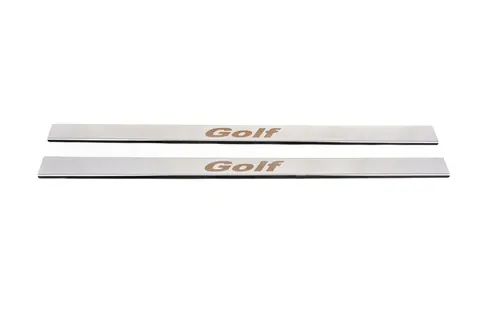 Накладки на пороги Carmos V1 (2 шт, Coupe, нерж) для Volkswagen Golf 5 2003-2009 рр — Volkswagen Golf 5 2003-2009 гг. DianaParts