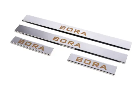 Накладки на пороги Carmos (4 шт, нерж) для Volkswagen Bora 1998-2004 рр — Volkswagen Bora 1998-2004 гг. DianaParts