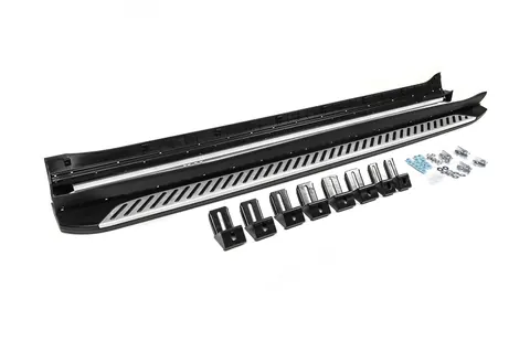 Бокові пороги OEM V1 (2 шт, алюміній -2026 пластик) для Kia Sorento IV MQ4 2020- рр — Kia Sorento IV MQ4 2020- гг. DianaParts