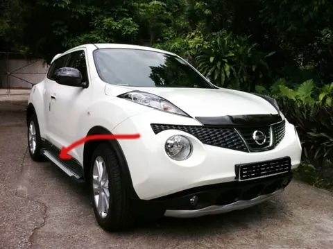 Бокові пороги Allmond Grey (2 шт., алюм.) для Nissan Juke 2010-2019 рр — Nissan Juke 2010-2019 гг. DianaParts