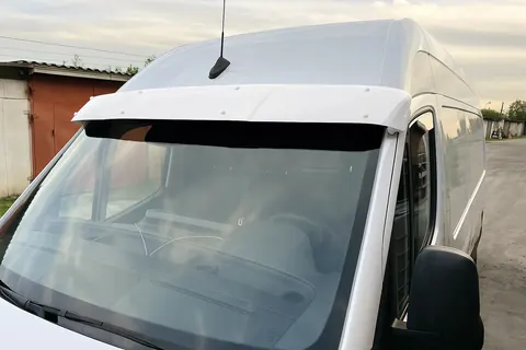Козирок на лобове скло на рамі (Білий, 5мм) для Mercedes Sprinter W907/W910 2018- рр — Mercedes Sprinter W907/W910 2018- гг. DianaParts