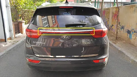 Хром планка над номером (2019-2021, нерж) для Kia Sportage рр — Kia Sportage 2015-2021 гг. DianaParts