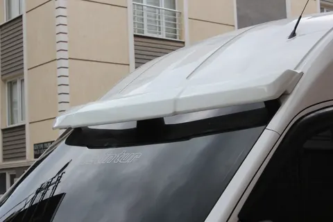 Козирьок на лобове скло V2 (2019-2026, на клей, під фарбування) для Ford Transit 2014- рр — Ford Transit 2014- гг. DianaParts