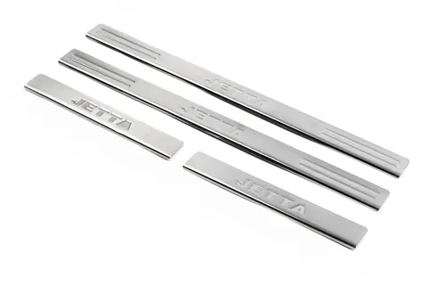 Накладки на пороги OmsaLine (4 шт, нерж.) для Volkswagen Jetta 2006-2011 рр — Volkswagen Jetta 2006-2011 гг. DianaParts