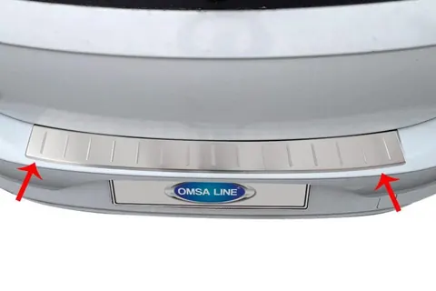 Накладка на задній бампер OmsaLine (HB, нерж) для Volkswagen Polo 2017- рр — Volkswagen Polo 2017- гг. DianaParts