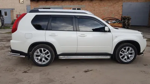 Бокові пороги Premium (2 шт., нерж.) Ø60 для Nissan X-trail T31 2007-2014 рр — Nissan X-trail T31 2007-2014 гг. DianaParts