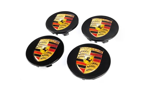 Заглушки у диски 76/71мм чорні (4 шт) для Porsche — Porsche DianaParts