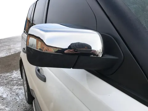 Накладки на дзеркала (2 шт, нерж.) OmsaLine - Італійська нержавійка для Land Rover Freelander II 2006-2014 рр — Land Rover Freelander II 2006–2014 гг. DianaParts