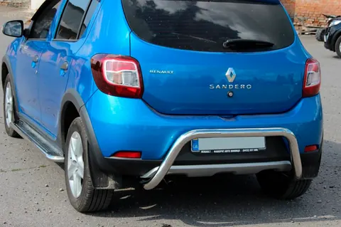 Задня дуга AK007 (нерж) для Dacia Sandero 2013-2020 рр — Dacia Sandero 2013-2020 гг. DianaParts