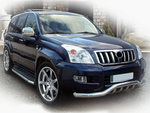 Передня дуга ST011 (нерж.) для Toyota Land Cruiser Prado 120 2002-2009 рр — Toyota Land Cruiser Prado 120 2002-2009 гг. DianaParts