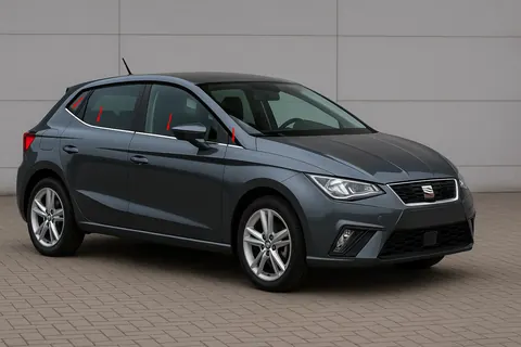 Окантовка вікон (4 шт, нерж) для Seat Ibiza 2017- рр — Seat Ibiza 2017- гг. DianaParts